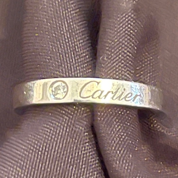 CARTIER PLATINUM DIAMOND RING - Picture 3 of 3